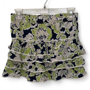 Y2K United Colors of Benetton Floral Tiered Mini Skirt